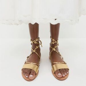 Loeffler Randall Starla Gold Wrap Sandal